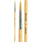 Кисть живописная "Attomex" щетина № 08 круглая, деревянная ручка, индивидуальная маркировка