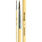 Кисть живописная "Attomex" колонок № 07 круглая, деревянная ручка, индивидуальная маркировка
