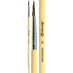 Кисть живописная "Attomex" колонок № 10 круглая, деревянная ручка, индивидуальная маркировка