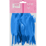 Перья декоративные "deVENTE" натуральные гусиные, размер 10-15 см, 30 шт, синие, в пластиковом пакете с блистерным подвесом