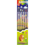 Набор кистей "Attomex" 06 шт (белка № 1, 2, 3, 4, 5, 6) деревянная ручка, в пластиковом блистере
