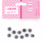Глазки декоративные "deVENTE" пластиковые, размер 15 мм, 10 шт в пластиковом пакете с блистерным подвесом