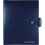 Дневник "deVENTE. Favourite. Blue" универсальный блок, офсет 1 краска, кремовая бумага 80 г/м², мягкая обложка из искусственной кожи c хлястиком на кнопке и держателем для ручки, тиснение фольгой, 1 ляссе
