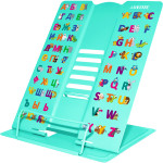 Подставка для учебников и книг "deVENTE. Alphabet" 27x21 см, металлическая окрашенная, вес 600 г, вертикальная, с противоскользящими ножками, с полноцветным рисунком, в пластиковом пакете с европодвесом