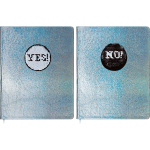 Дневник "deVENTE. Yes&No. Turquoise" универсальный блок, офсет 1 краска, белая бумага 80 г/м2, твердая обложка из искусственной кожи, объемная аппликация из пайеток, шелкография, 1 ляссе