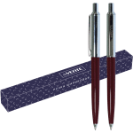 Ручка шариковая подарочная "deVENTE" d=1 мм, красным корпусом и хромированными элементами, сменный стержень, в подарочной коробке, синие чернила