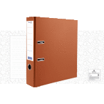 Папка с арочным механизмом "Attomex" A4 75 мм, покрытие PVC, собранная, c металлической окантовкой нижней кромки, наварной карман с этикеткой, запечатка форзаца, оранжевая