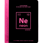 Дневник "deVENTE. Black&Pink Neon" универсальный блок, офсет 1 краска, кремовая бумага 80 г/м² с розовым неоновым срезом, твердая комбинированная обложка из искусственной кожи, неоновая шелкография, 1 ляссе