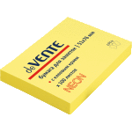 Клейкая бумага для заметок "deVENTE" 51x76 мм, 100 листов, офсет 75 г/м², неоновая желтая