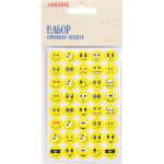 Набор бумажных наклеек для творчества "deVENTE. Emojie" 8 x 12,5 см, 5 листов в наборе, в пластиковом пакете с блистерным подвесом