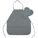 Фартук "deVENTE" 45x54 см (M) водоотталкивающая ткань, 3 кармана, в комплекте с нарукавниками, однотонный серый