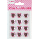 Стразы самоклеящиеся "deVENTE. Heart" цвет розовый, карточка 8x10,5 см, в пластиковом пакете с блистерным подвесом