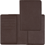 Обложка для паспорта "deVENTE. Redeco" 10x14 см, искусственная кожа фактурная, отстрочка, 5 отделений для визиток, в пластиковом пакете с европодвесом, коричневая
