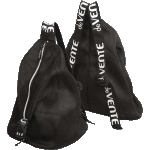 Сумка-рюкзак для сменной обуви "deVENTE. Mesh" 42x34x22 см, сетчатая ткань, на молнии, с широкими плечевыми лямками и пряжкой, черная