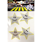 Наклейки световозвращающие "deVENTE. Stars" 50x50 мм, цвет белый, в пластиковом пакете с подвесом
