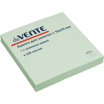 Клейкая бумага для заметок "deVENTE" 76x76 мм, 100 листов, офсет 75 г/м², зеленая