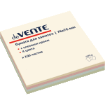 Клейкая бумага для заметок "deVENTE" 76x76 мм, 100 листов, офсет 75 г/м², 4 пастельных цвета