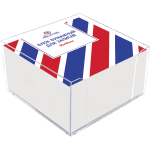 Куб бумажный для записей "Attomex" 90x90x50 мм белый, непроклеенный, плотность 70 г/м², белизна 70%, в прозрачной пластиковой подставке