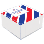 Куб бумажный для записей "Attomex" 90x90x50 мм белый, непроклеенный, офсет 80 г/м², белизна 90%, в прозрачной пластиковой подставке