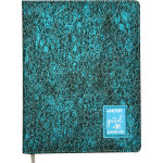 Дневник "deVENTE. Turquoise Lace" универсальный блок, офсет 1 краска, белая бумага 80 г/м², твердая обложка из искусственной кожи с поролоном, шелкография, аппликация, тиснение фольгой, отстрочка, 1 ляссе