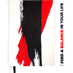 Записная книжка "deVENTE. Intensity" A5 (145 ммx205 мм) 160 стр, белая бумага 70 г/м² в клетку с цветным срезом, мягкая обложка из искусственной кожи, шелкография, закругленные уголки, 1 ляссе, в термоусадочной пленке, бело-черно-красная