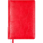 Ежедневник недатированный "Attomex. Croco" A5 (145 ммx205 мм) 320 стр, белая бумага 70 г/м², печать в 1 краску, твердая обложка из искусственной кожи с поролоном, отстрочка, перфорация, закругленные уголки, 2 ляссе, в термоусадочной пленке, красный