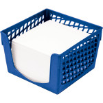 Пластиковый бокс для бумажного блока "deVENTE. Simple" 9x9x7 см, непрозрачный синий