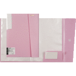 Папка с 020 вкладышами A3 "deVENTE. Pastel" A4 (215x310x20 мм) 500 мкм, фактура "песок" с клапаном, вкладыши 30 мкм, внутренний карман для визитки, индивидуальная маркировка, непрозрачная розовая
