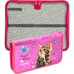 Пенал "deVENTE. Cute Cat" 20,5x12 см, одностворчатый прямоугольный, на молнии, картон с покрытием из фольги с конгревным тиснением