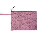 Папка для тетрадей "deVENTE. School" A4 (33x24x1 см) на молнии сверху, с ручкой, текстильная, в пластиковом пакете, розовая