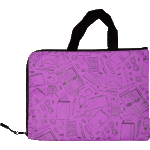 Папка для тетрадей "deVENTE. School" A4 (33,5x26x1 см) на молнии с двух сторон, горизонтальная, с 2-мя ручками, внутренний большой карман и 2 маленьких кармана, текстильная, в пластиковом пакете, фиолетовая