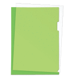 Папка-уголок "Attomex" A4, 120 мкм, гладкая фактура, полупрозрачная зеленая
