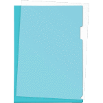 Папка-уголок "Attomex" A4, 180 мкм, гладкая фактура, полупрозрачная синяя