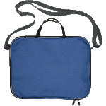 Папка для чертежей и рисунков широкая "deVENTE" A3 (45x35x7 см) текстильная, с текстильным расширением 7 см, на молнии сверху, с внутренним карманом, с регулируемым ремнем через плечо, с текстильными ручками увеличенной длины 24 см, синяя