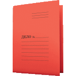 Скоросшиватель "deVENTE" A4 картонный мелованный красный (280 г/м²)