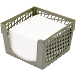 Пластиковый бокс для бумажного блока "deVENTE. Simple" 9x9x7 см, непрозрачный серый