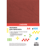 Обложка для переплета "deVENTE. Delta" A4, картон с тиснением "кожа" красный, плотность 250 (230) г/м², 100 л