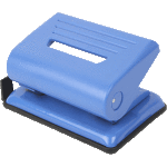 Дырокол "Attomex" (10 листов) пластиковый с линейкой, в картонной коробке, синий