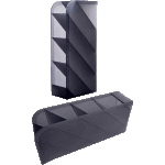 Органайзер для канцелярских принадлежностей "deVENTE. Shadow" настольный, 20x9x5,3 см, пластиковый, 2 варианта расположения на столе (горизонтально и вертикально) цвет дымчато-серый