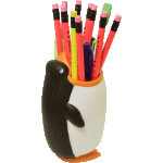 Подставка для пишущих принадлежностей "deVENTE. Penguin" 7x9x14 см, пластиковая, в форме пингвина