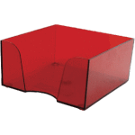 Пластиковый бокс для бумажного блока "deVENTE" 9x9x5 см, прозрачный бордо