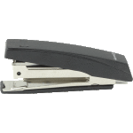 Степлер "Attomex" № 10 (мощность 10 листов, глубина скрепления 50 мм) пластиковый, в картонной коробке, со встроенным антистеплером, черный
