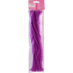 Проволока пушистая Шенил для творчества "deVENTE" 0,6x30 см, 30 шт, цвет фиолетовый, в пластиковом пакете с блистерным подвесом