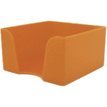 Пластиковый бокс для бумажного блока "deVENTE" 9x9x5 см, непрозрачный оранжевый