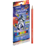 Карандаши цветные "deVENTE. Mars Mission" 12 цветов, 2М, диаметр грифеля 2,8 мм, шестигранные, в картонной коробке