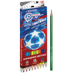 Карандаши цветные "deVENTE. Play Football" 18 цветов, 2М, диаметр грифеля 2,8 мм, шестигранные, в картонной коробке