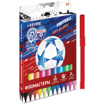 Фломастеры "deVENTE. Play Football" 24 цвета с вентилируемым колпачком, в картонной коробке с подвесом