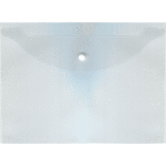Папка-конверт на кнопке "Attomex" A4 (330x240 мм) 120 мкм, прозрачная