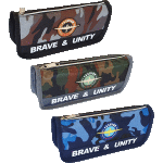 Пенал "deVENTE. Brave&Unity" 21x9x5,5 см, прямоугольный, текстильный, на молнии, наружный карман на молнии, с каучуковой аппликацией, ассорти 3 дизайна