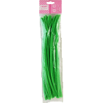 Проволока пушистая Шенил для творчества "deVENTE" 0,6x30 см, 30 шт, цвет зеленый, в пластиковом пакете с блистерным подвесом